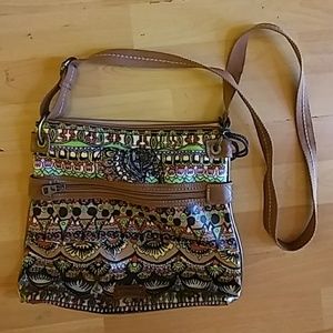 Sakroots Crossbody Handbag Coated Canvas Boho